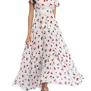 Boho Lone Traveller cherry vintage maxi dress